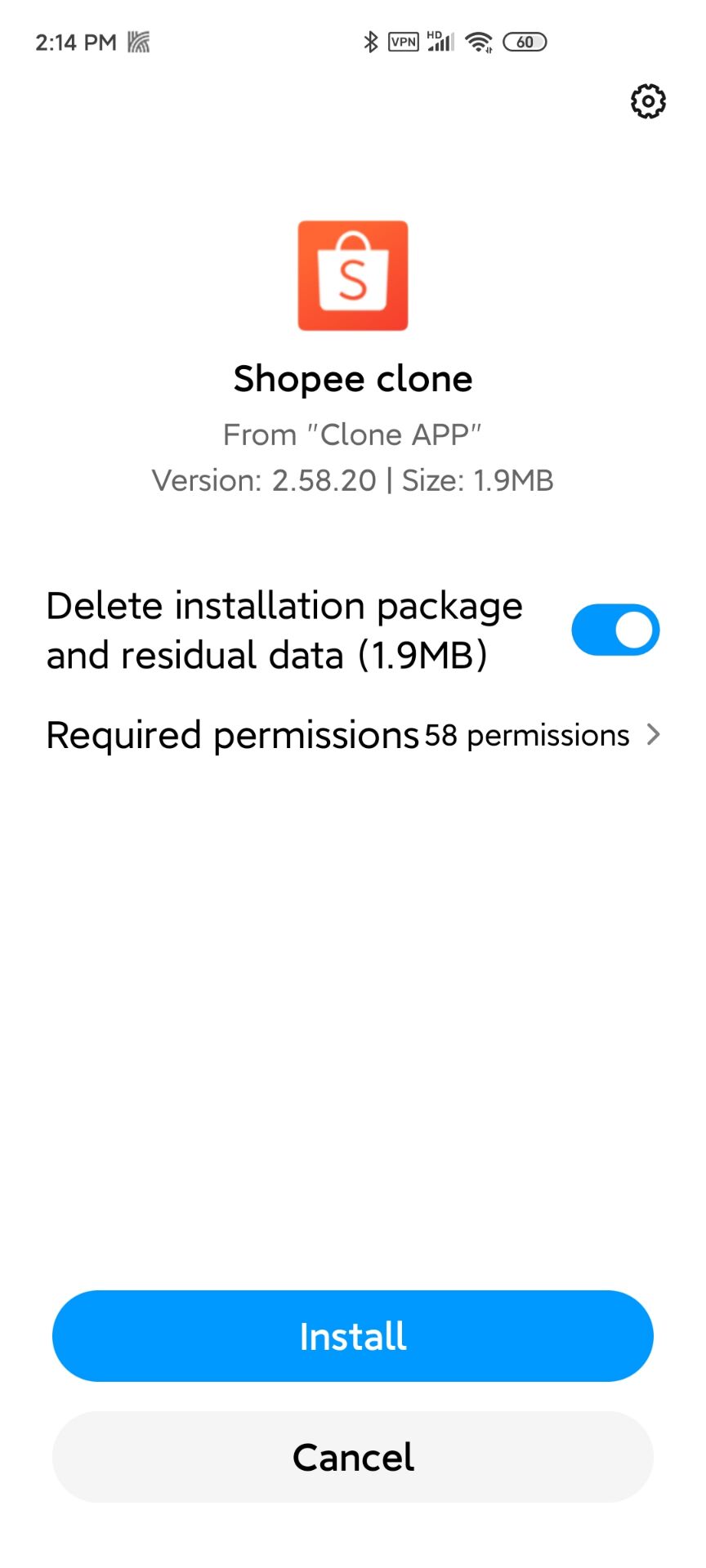 Click install, then you can get a new Shopee